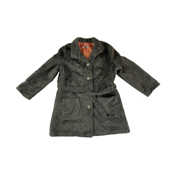 40s Grey Faux Fur Coat