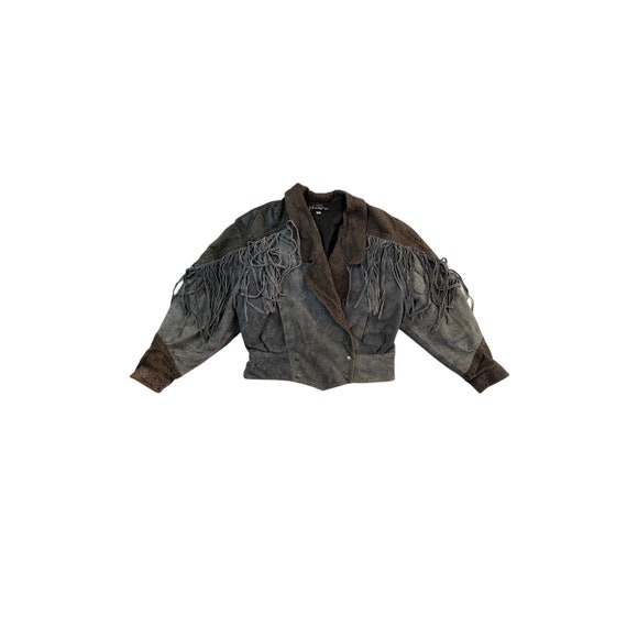 80s Fringe Tassel Leather Jacket