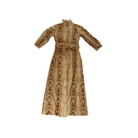 70s Sparkle Belted Snake Dress