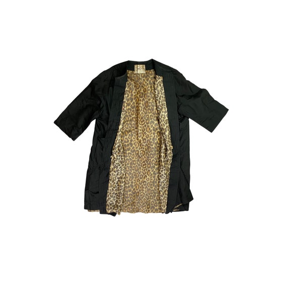 40s Leopard Print Lined Raincoat