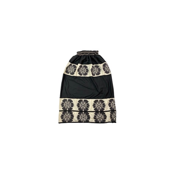 60s High Waisted Embroidered Skirt