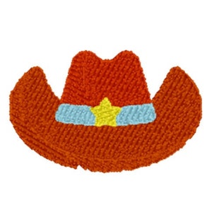 Cowboy Hat Machine Embroidery Design File - Little Hat Embroidery Design - INSTANT DOWNLOAD