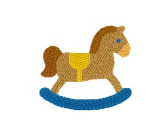 Mini Rocking Horse Embroidery Design