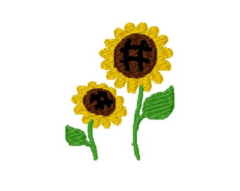 Sunflower Embroidery Design - Mini Fichier de broderie de tournesol - Mini Sunflower Embroidery Design - TÉLÉCHARGEMENT INSTANTANÉ