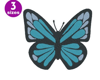 Butterfly Embroidery Design, Elegant Butterfly Embroidery Design, Cute Butterfly Embroidery File, 3 Sizes, Instant Download