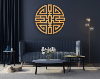 Feng shui decor,Feng shui wall art,Money decor,Money attraction wooden sign,Chinese wall art,Wealth attraction decor,Chinese symbol decor