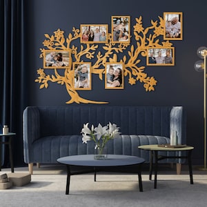 Family tree wall art,Family tree gift,Personalised family tree with photos,Customized wood family tree,Wooden family tree,Large family tree