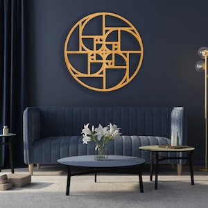 Fibonacci symbol, Golden ratio spiral, Golden ratio decor, Fibonacci wood carving, Fibonacci lazer carving, Fibonacci wooden carving