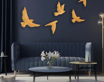 Flying bird wall decor, Wood birds decor, Bird wall art, Birds wall decor, Wood decorative birds, Laser cut wood shapes birds