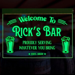 Custom bar sign, Neon bar sign, Customized bar sign for home bar, Bar decor for home bar, Personalized bar signs, Personalized bar sign