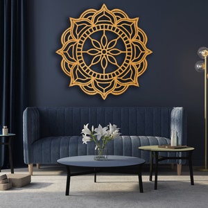 Wood mandala wall art, Mandala laser cut, Wood mandala wall decor, Mandala decoration, Mandala wall hanging, Flower wood wall decor