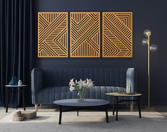 Geometric wood wall art set,Wood wall decor,Wood art wall decor,Geometric wood wall panel,Wood wall set 3,Wall panel wood,Wall art wood