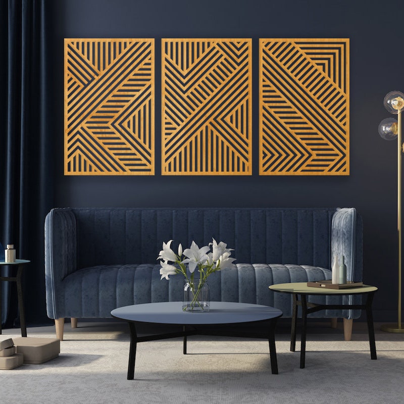 Geometric Wood Wall Art Etsy — free download