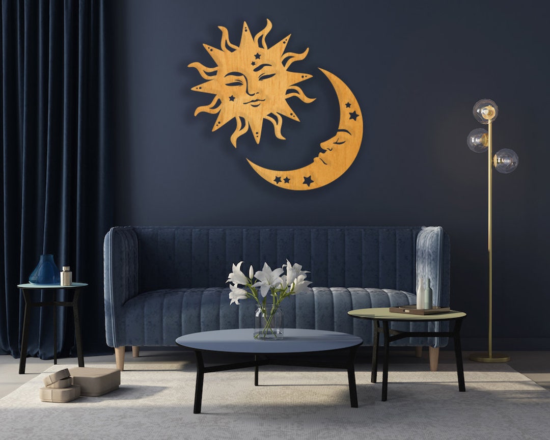 Sun and Moon Wall Hanging, Sun and Moon Wall Art, Sun and Moon Decor