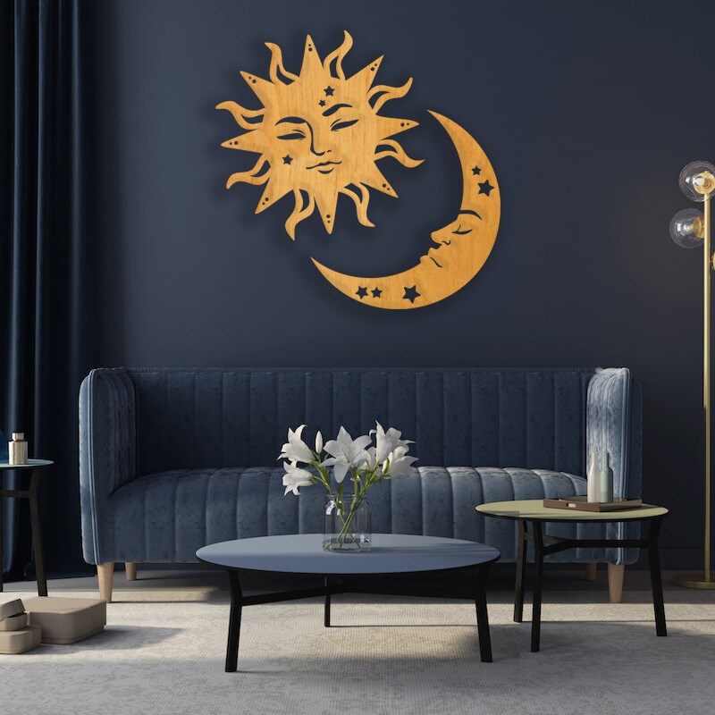 Sun and Moon Wall Art - Etsy