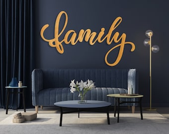 Wooden family sign, Family gift wood sign, Decorative family sign, Wooden family decor, Family wall decoration, Wood family wall decor
