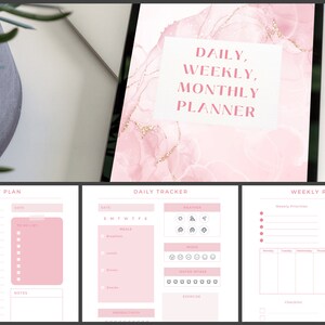 Daily, Weekly, Monthly Planner Digital and Printable