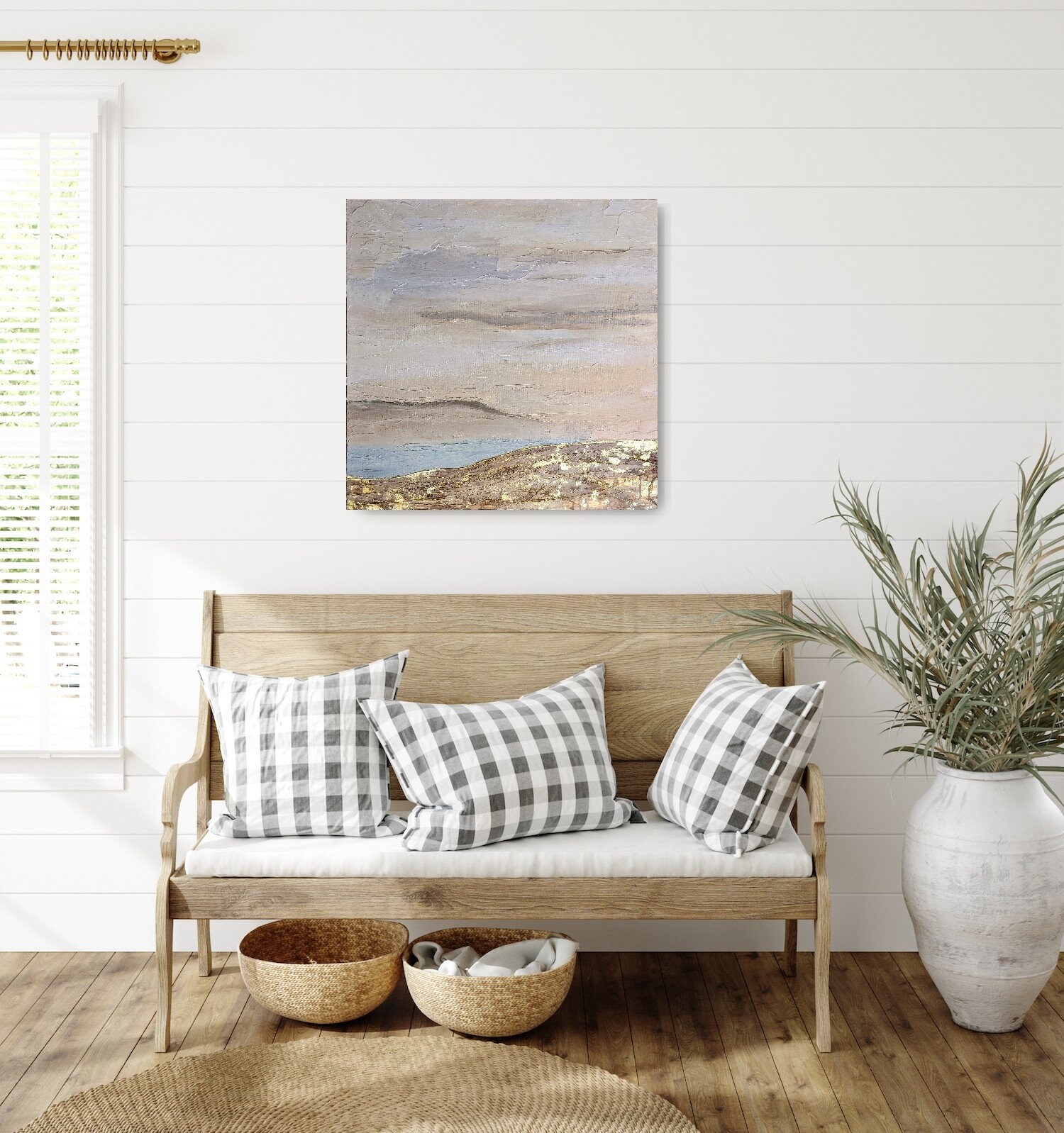 Serene Landscape ORIGINAL Handmade 24x24 Canvas Abstract Landscape in