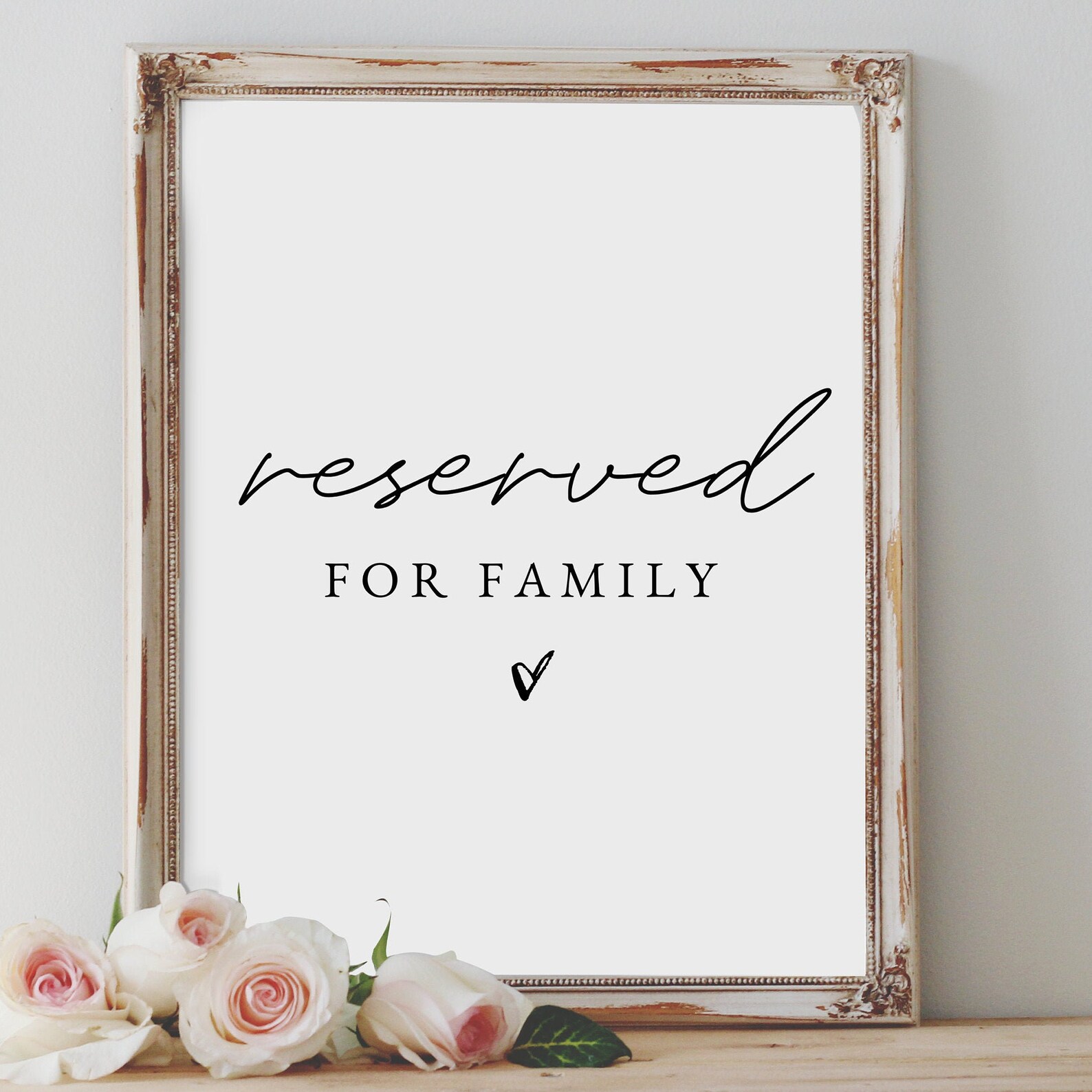 Reserved for Family Sign Reserved Sign Wedding Sign - Etsy