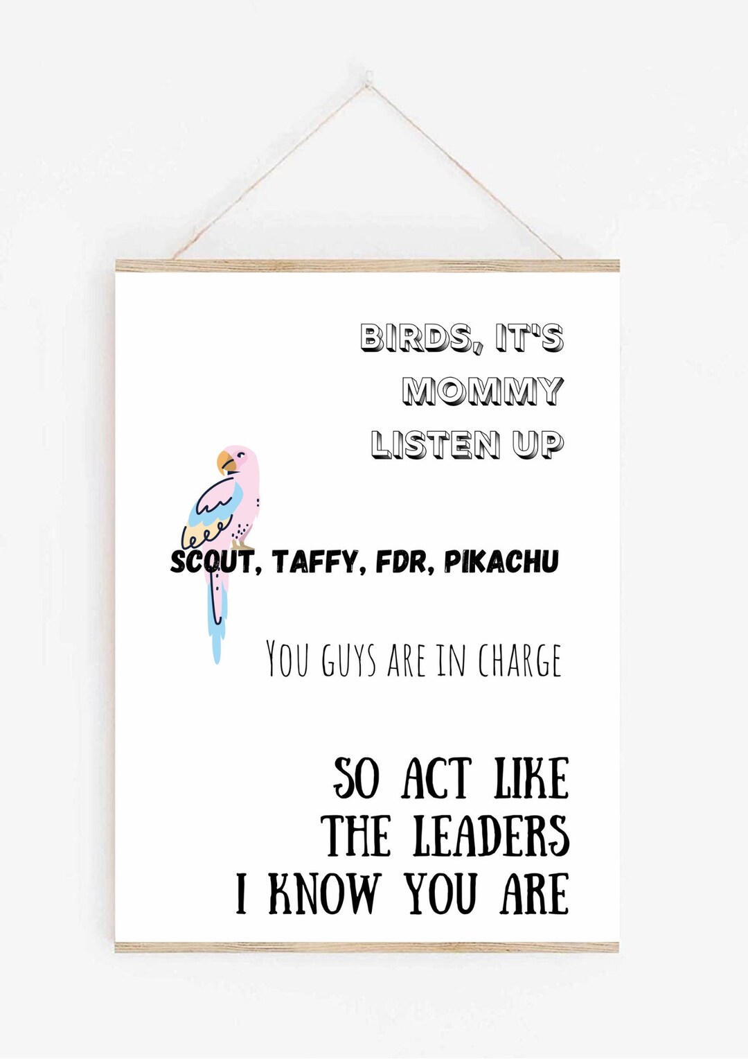 Superstore birds It s Mommy Dina Quote Digital Art Print Etsy