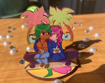 Skateboard Anime MatchaBlossom Wood Standee