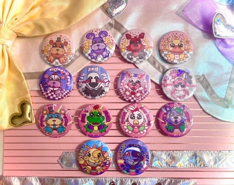 Animatronic Nights Game Button Pins