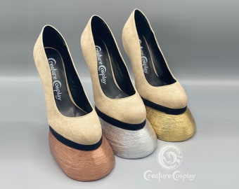 Horse Hoof Shoes with Custom Colored Hooves