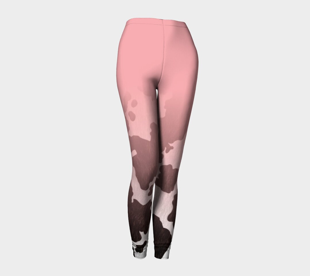 Black Pink Cow Print Women's Joggers