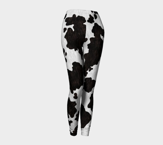 Cow Print Leggings Textured Design