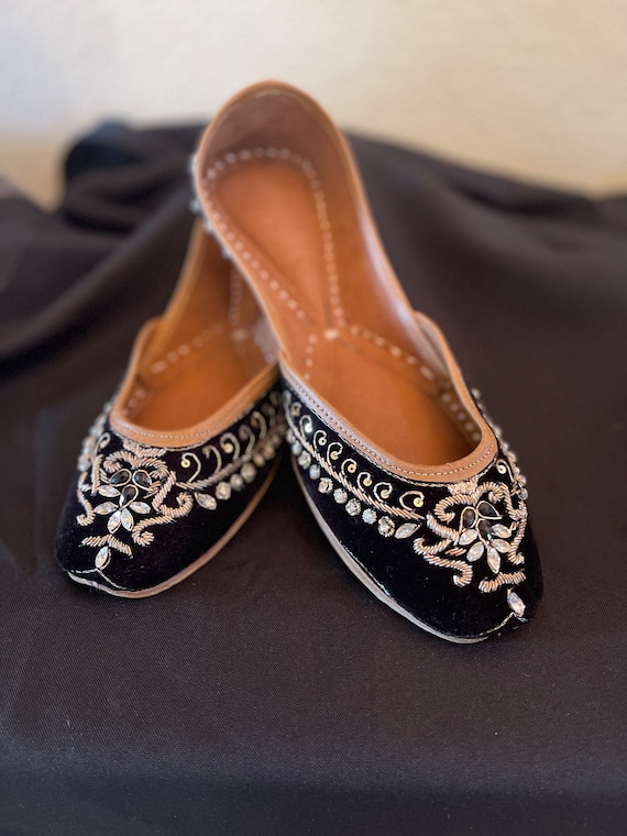 Punjabi Jutti Mojari Khussa Flat Shoes Etsy Canada