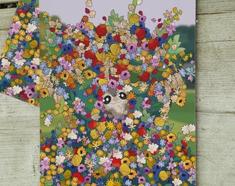 A24 Midsommar Possum 4x6 Art Print –  May Queen Cute Possum Print – a24 fan gifts – cute possum prints – cute gifts for horror movie fans