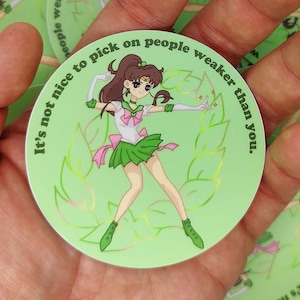 Sailor Jupiter Sailor Moon Sticker – cute anime sticker – sailor moon gifts – usagi sailor moon jupiter decals – kawaii anime sticker gifts