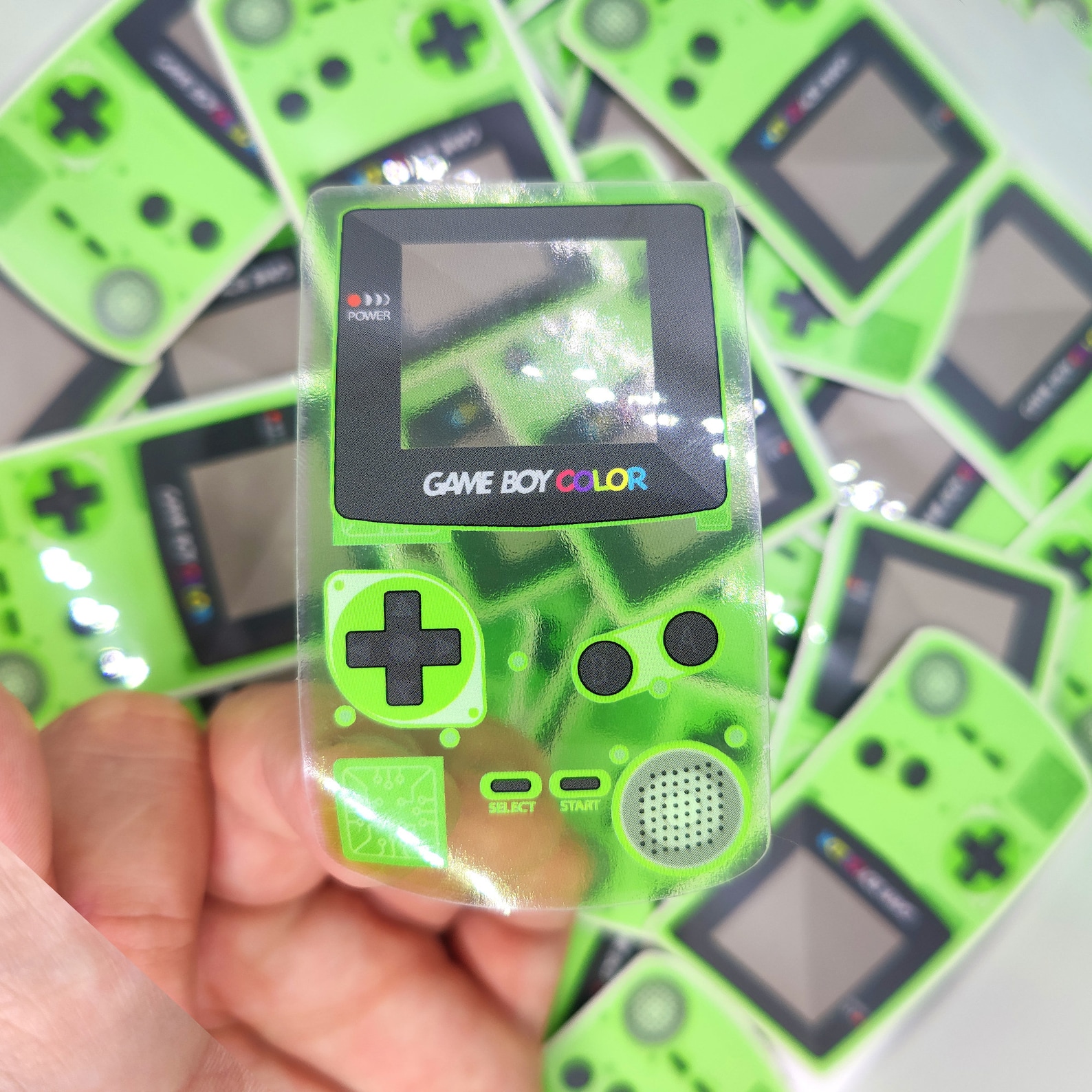 Green Gameboy Color Translucent Retro Nintendo Inspired Etsy