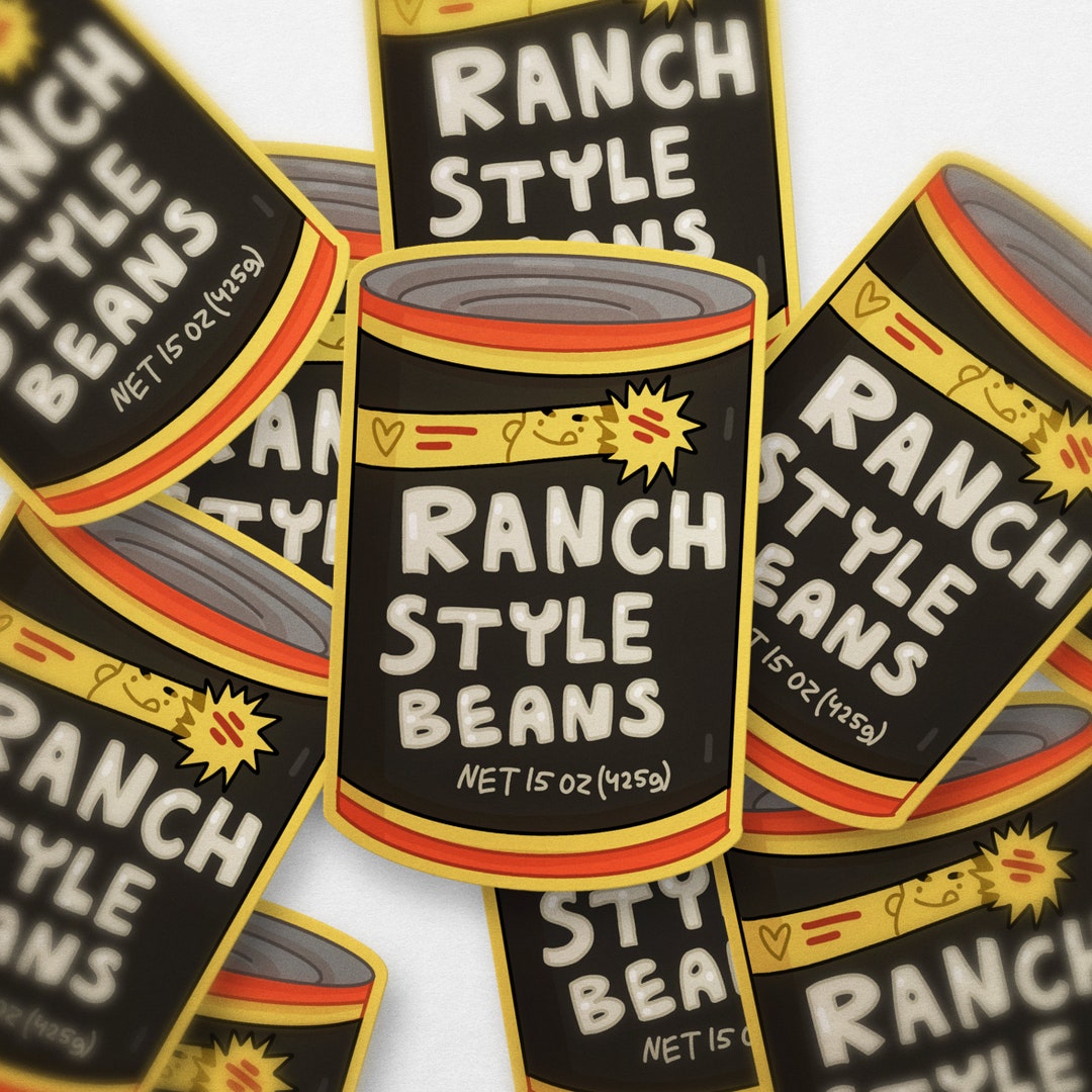 Ranch Style Beans Funny Sticker – Bean Meme Sticker – Gifts for Beans ...