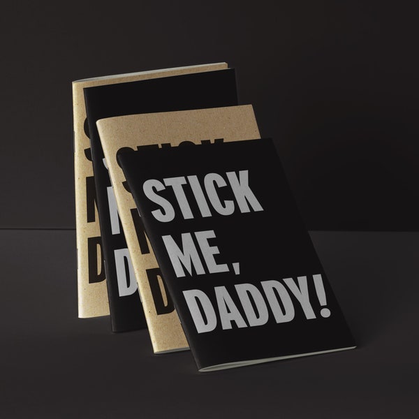 Stick Me, Daddy! – Reusable Sticker Collection Book – Reusable Decal Note Book – Sticker Collector Gifts – Funny Sticker Collection Book