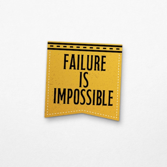 Failure Is Impossible Sticker | Feminist History Vinyl Decal | Suffragist Quote | Activist Gift | Women's Rights Protest