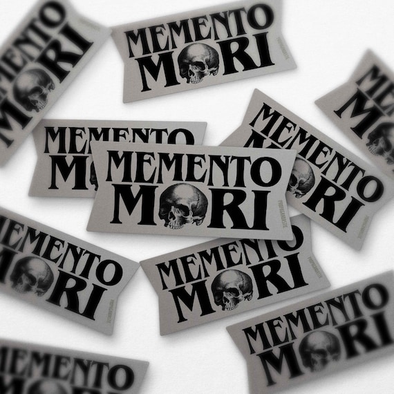 Memento Mori Skull Sticker | Gothic Waterproof Decal | Remember Mortality Gift | Dark Aesthetic Laptop