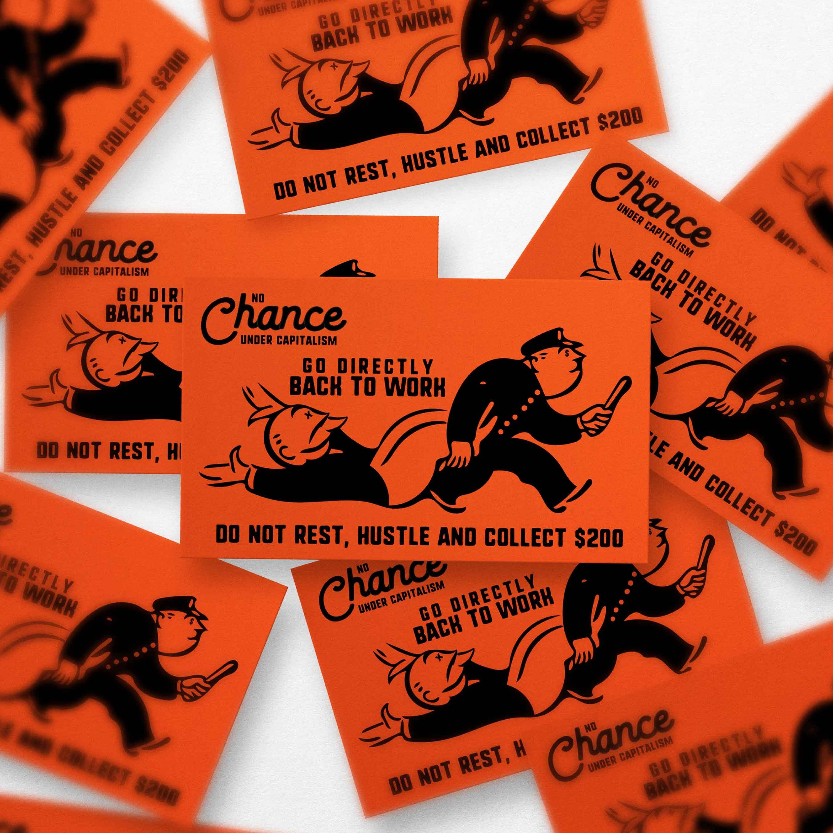 Go Directly Back To Work Sticker Monopoly Game 3In Vinyl - Etsy