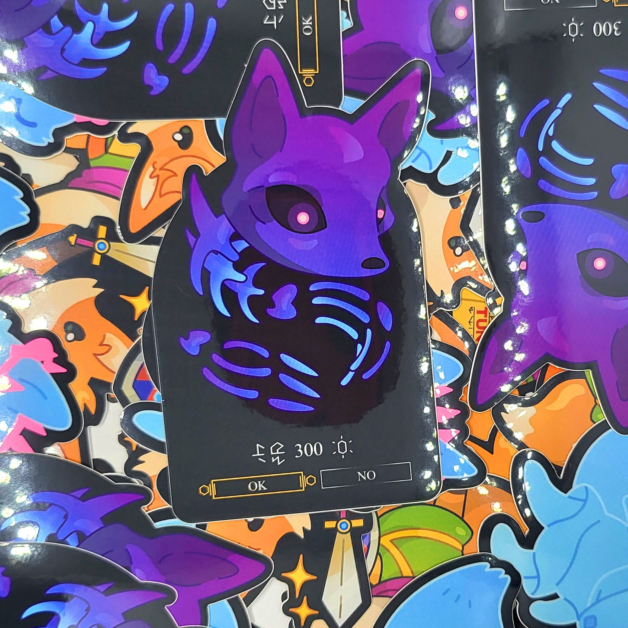Tunic Game Fox Skeleton Sticker – Skeleton Shopkeeper Tunic Fox Game Sticker – cute fox stickers – fox ghost stickers – cute gift for gamers