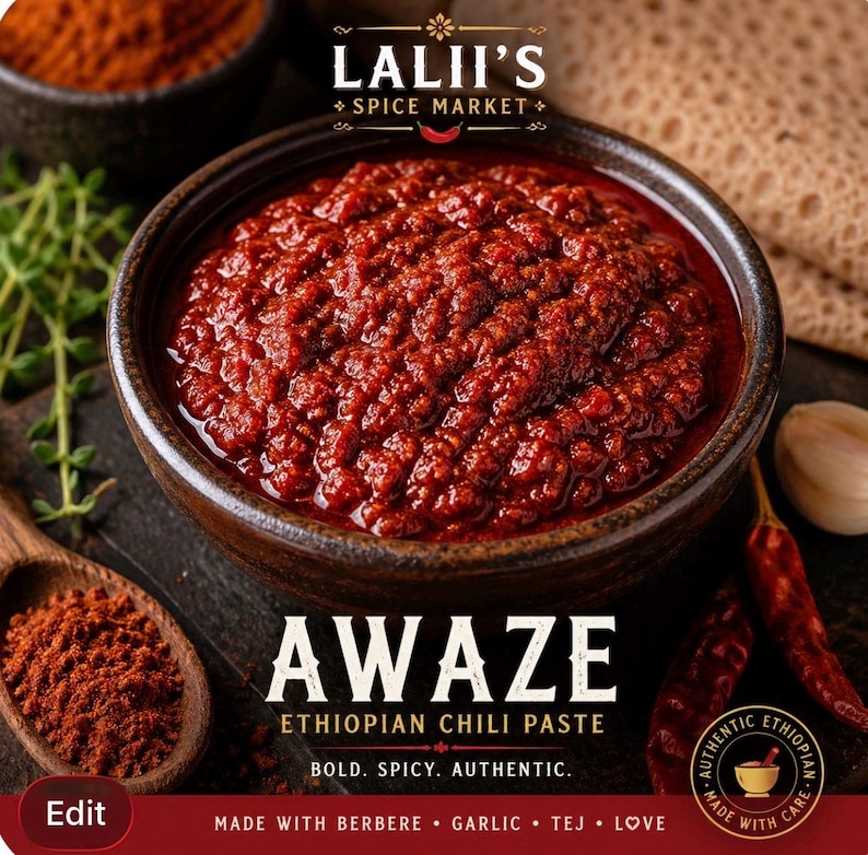 Authentic Awaze Ethiopian Spice Paste, Berbere Blend - Etsy