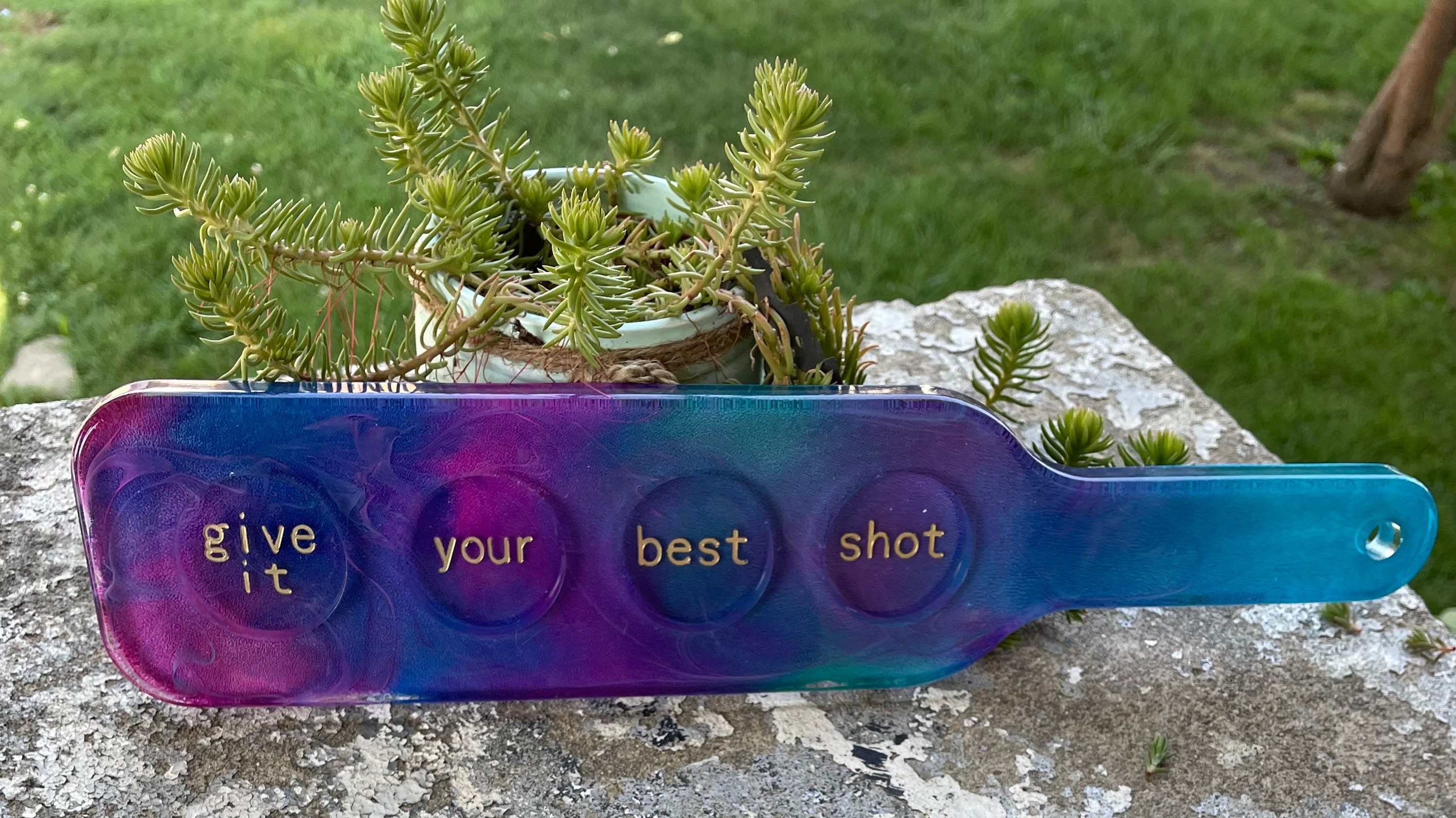 New Epoxy Shot Glass Holder Made with alcohol inks Purple Etsy