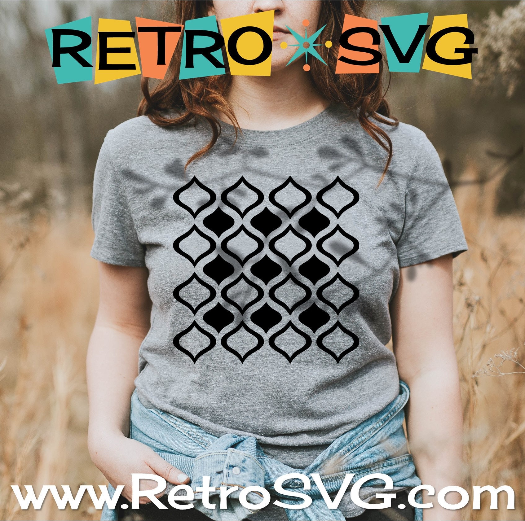 Mid Century Modern Pattern SVG Cricut File Retro Repeat - Etsy