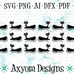 Mid Century Modern Atomic Cats SVG, Cricut Cut File, Retro Kitty Cut File Download, Atomic Kitties 12 Silhouette Cut File Svg Png Ai Dxf Pdf