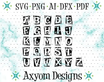 Mid Century Modern Atomic Alphabet SVG, Cricut Cut File, Laser Retro Monogram, MCM Letters 1 SVG, Silhouette Cut File, Svg Png Ai Dxf Pdf