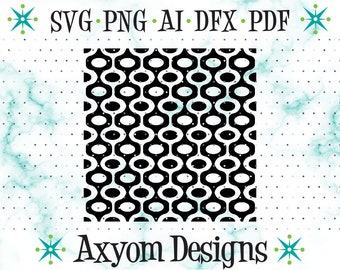 Mid Century Modern Pattern SVG: Retro Repeat Cut Files (Digital Download)