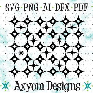 Milieu du siècle moderne motif SVG | Fichiers de découpe Cricut | Motif laser rétro 3, fichier découpé à télécharger | Fichier de coupe silhouette | Svg Png Ai Dxf Pdf
