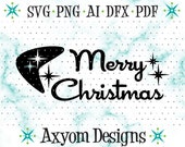 MCM Merry Christmas SVG, Mid Century Modern Atomic Art Svg, MCM Merry Christmas Wall Art, Cricut, Silhouette, Glowforge, Svg Png Ai Dxf Pdf