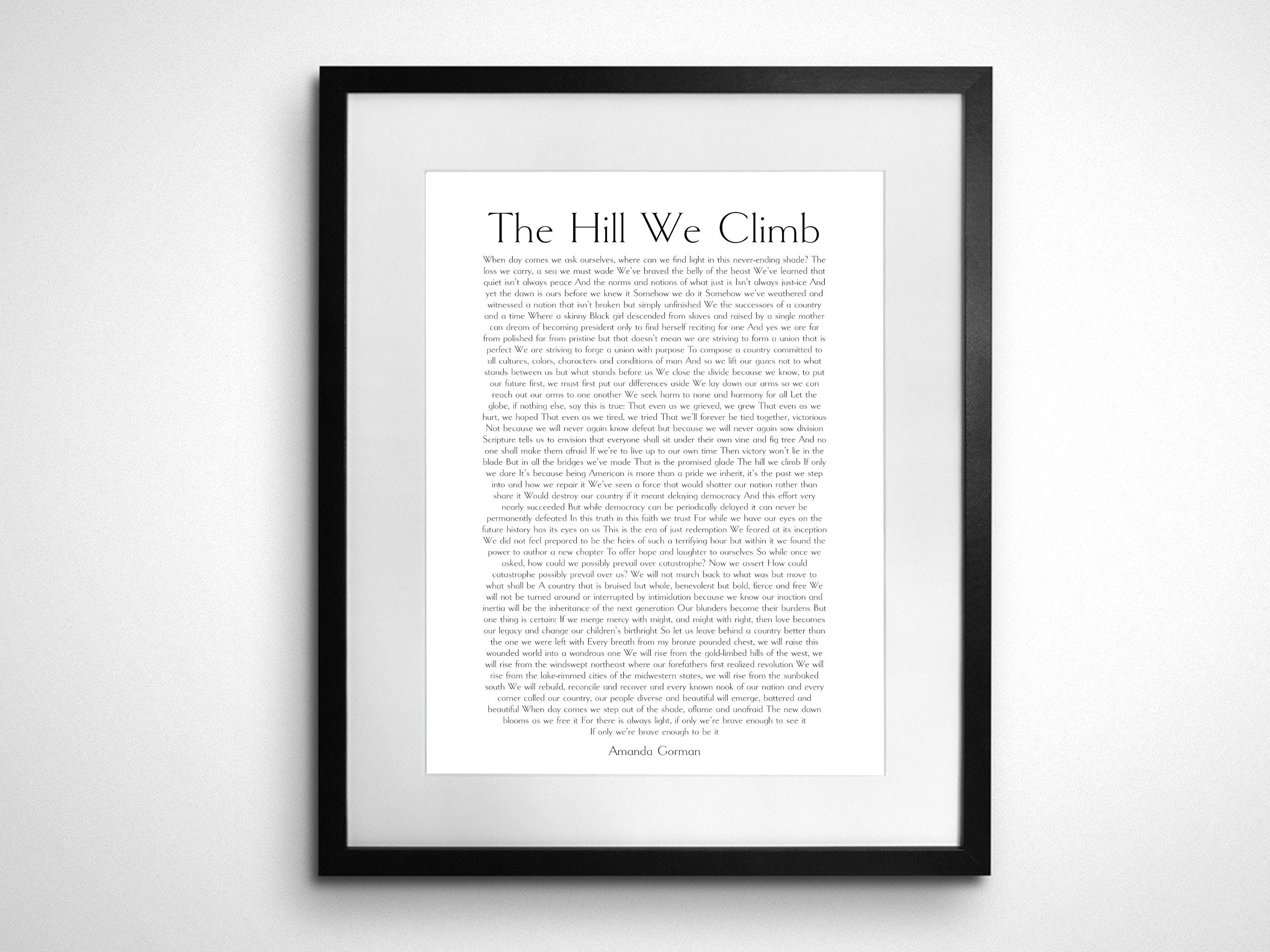 the hill we climb full poem the hill we climb full poem