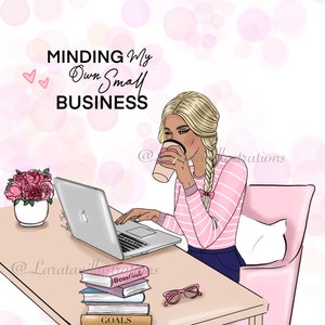 Boss Babe Clipart, biz Besitzer druckbare Wandkunst, Girl Boss Kunstdruck