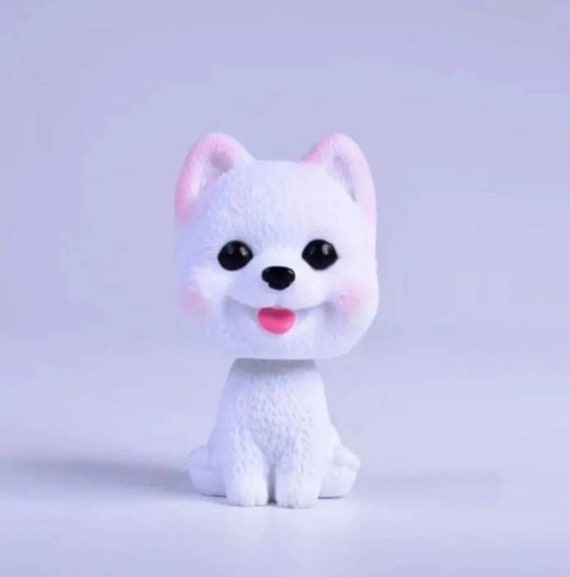 Handmade 9cm Husky Teddy Pomeranian Car Shake Head Dog Ornaments